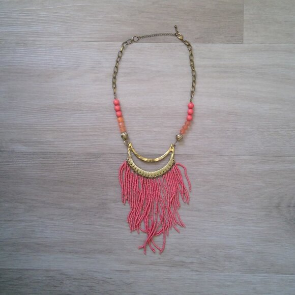 Coral Bohemian Necklace - Picture 1 of 7
